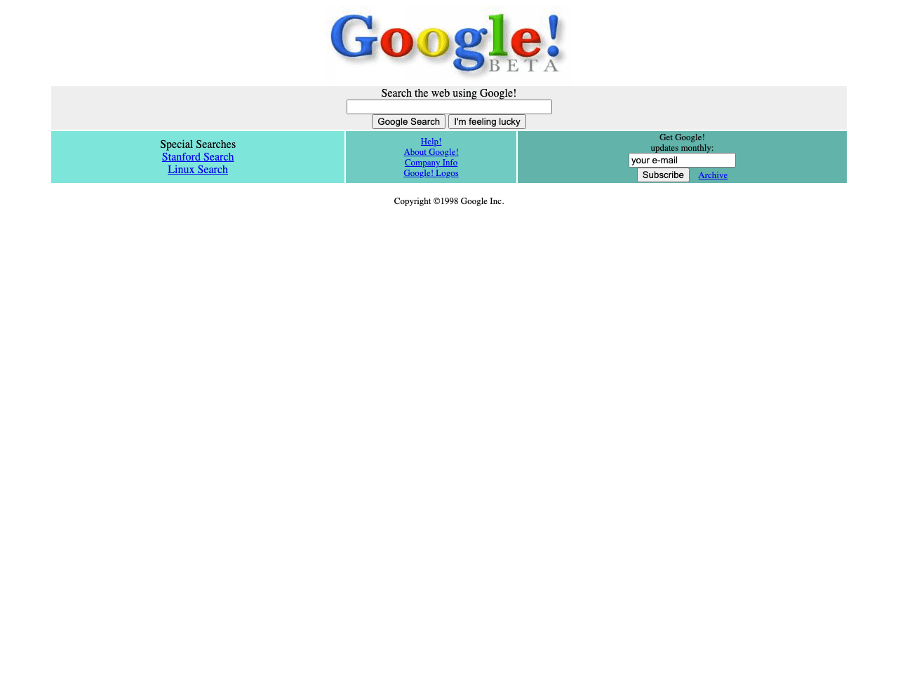 Google in 1998